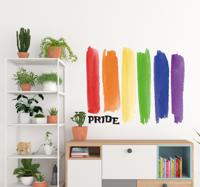 Muursticker waterverf regenboog Pride - thumbnail