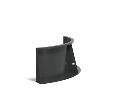 Keerwand aluminium binnenbocht 100x100x50cm.
