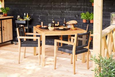 Teak tuintafel vierkant Tuindeco - Tuindeco