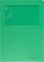 Q-CONNECT L-map met venster, 120 g/m², A4, pak van 100 stuks, groen