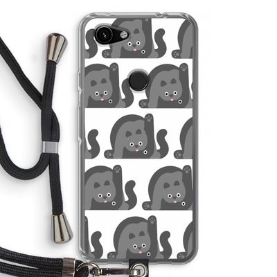 Cats: Pixel 3a Transparant Hoesje met koord