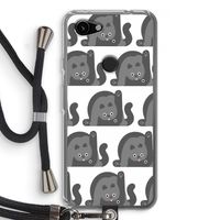 Cats: Pixel 3a Transparant Hoesje met koord