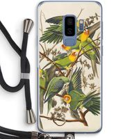 Carolinaparkiet: Samsung Galaxy S9 Plus Transparant Hoesje met koord