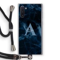 Midnight Marble: Samsung Galaxy Note 10 Transparant Hoesje met koord