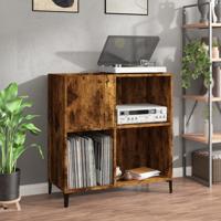 Platenkast 84,5x38x89 cm bewerkt hout gerookt eikenkleurig - thumbnail