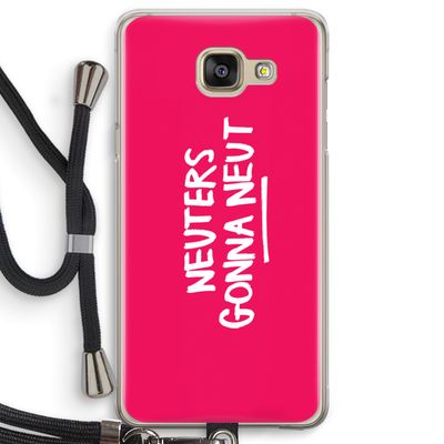 Neuters (roze): Samsung Galaxy A5 (2016) Transparant Hoesje met koord