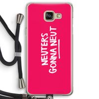 Neuters (roze): Samsung Galaxy A5 (2016) Transparant Hoesje met koord