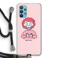 Hartje: Samsung Galaxy A32 4G Transparant Hoesje met koord