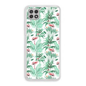 Flamingo bladeren: Samsung Galaxy A22 4G Transparant Hoesje