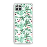 Flamingo bladeren: Samsung Galaxy A22 4G Transparant Hoesje