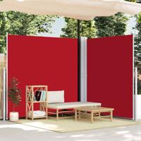 Windscherm uittrekbaar 200x600 cm rood