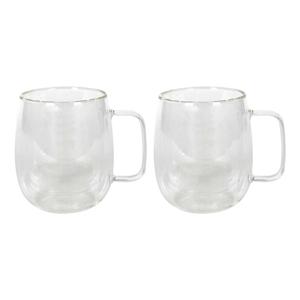 Koffieglazen - 2x - dubbelwandig - 400 ml - theeglazen - hittebestendig