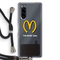 I'm lovin' you: Sony Xperia 5 Transparant Hoesje met koord