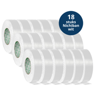 Nichiban Gaffa tape 50mm 50m wit (18 stuks)