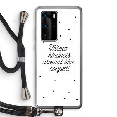 Confetti: Huawei P40 Pro Transparant Hoesje met koord
