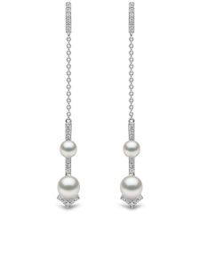 Yoko London boucles d'oreilles Trend Freshwater en or blanc 18ct - Argent