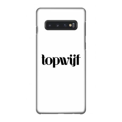 Topwijf Wit: Samsung Galaxy S10 4G Volledig Geprint Hoesje