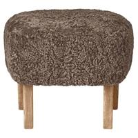 Audo Copenhagen Ingeborg voetenbank naturel eiken Sheepskin Sahara