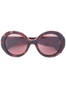 Alexander McQueen Eyewear lunettes de soleil à monture ronde - Marron