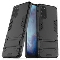 Armor Series Samsung Galaxy S20+ Hybrid Case met Standaard - Zwart