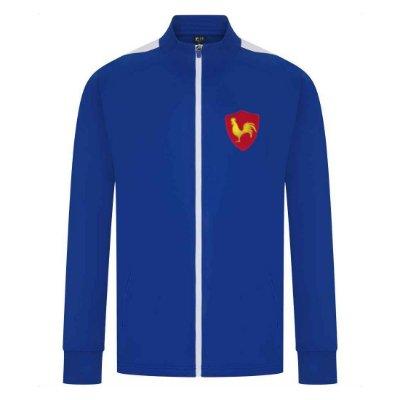 Rugby Vintage - Frankrijk Gallische Haan Trainingsjack - Blauw
