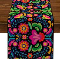 13*72 Table Cloth Mexican Art Table Tarps Party Decorations - thumbnail