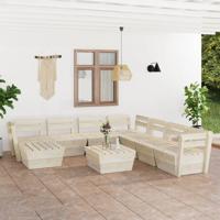 9-delige Loungeset pallet geïmpregneerd vurenhout