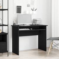Bureau 90x50x74 cm bewerkt hout zwart eikenkleur