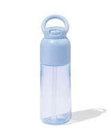 HEMA Waterfles Met Rietje 300ml Blauw