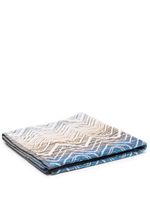 Missoni Home serviette de bain à motif zigzag - Bleu - thumbnail