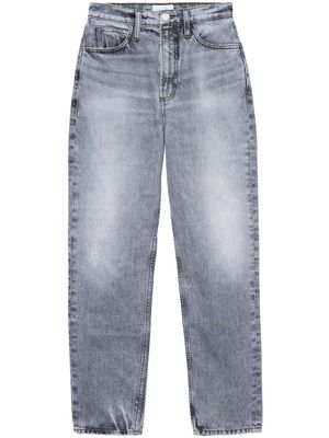 FRAME jean droit à taille mi-haute - Gris