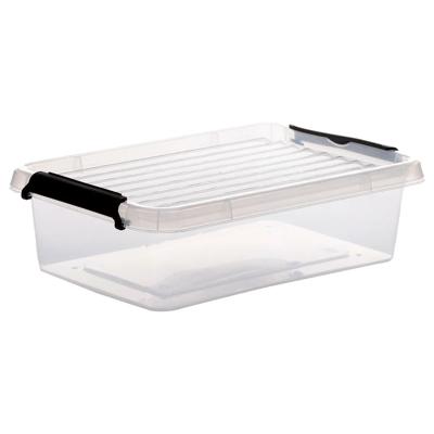 5Five opberg kist met deksel - Clip Box - 3 liter - 29 x 20 x 8 cm - kunststof - transparant