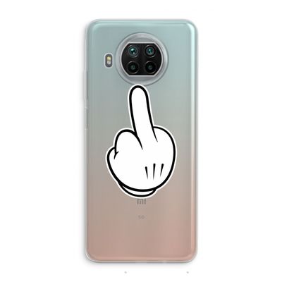 Middle finger black: Xiaomi Mi 10T Lite 5G Transparant Hoesje