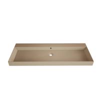 Wastafel Gliss Design Lako 120 cm Zonder Kraangat Mat Cappuccino Gliss Design