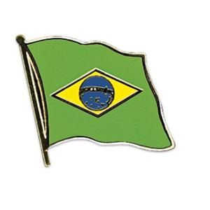 Supporters Pin broche speldje vlag Brazilie - 20 mm - metaal - feestartikelen