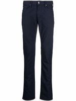 Emporio Armani pantalon droit à plaque logo - Bleu - thumbnail