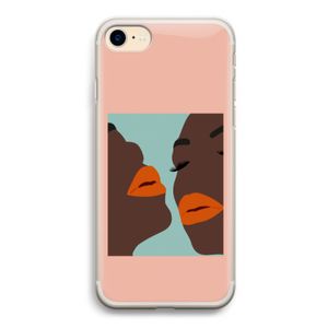 Orange lips: iPhone 7 Transparant Hoesje