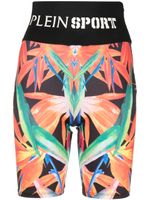 Plein Sport short à imprimé graphique - Noir