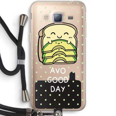 Avo Good Day: Samsung Galaxy J3 (2016) Transparant Hoesje met koord
