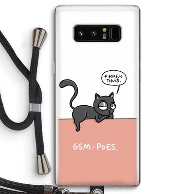 GSM poes: Samsung Galaxy Note 8 Transparant Hoesje met koord