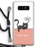 GSM poes: Samsung Galaxy Note 8 Transparant Hoesje met koord