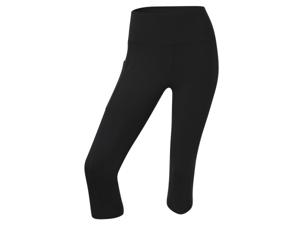 CRIVIT Dames capri sportlegging (Zwart, XS (32/34))