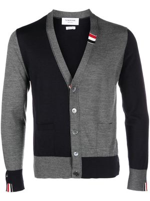 Thom Browne cardigan à col v - Bleu