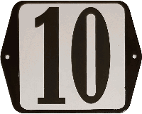Huisnummer standaard nummer 10 - Warentuin mix