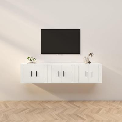 Tv-wandmeubels 3 st 57x34,5x40 cm wit