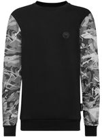 Plein Sport pull à patch logo - Noir
