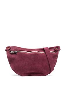 Guidi sac banane en daim à fermeture zippée - Violet