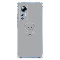 Xiaomi 12 Lite Stevig | Bumper Hoesje | Grijs Baby Olifant