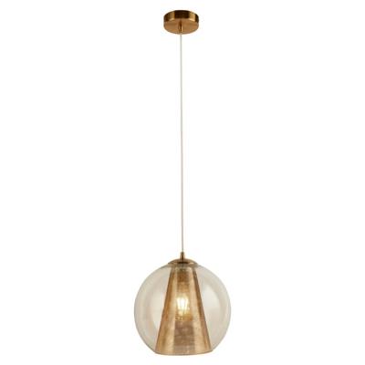 Searchlight Gouden hanglampConio met glas - 8271SB