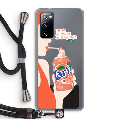 Peach please!: Samsung Galaxy S20 FE / S20 FE 5G Transparant Hoesje met koord